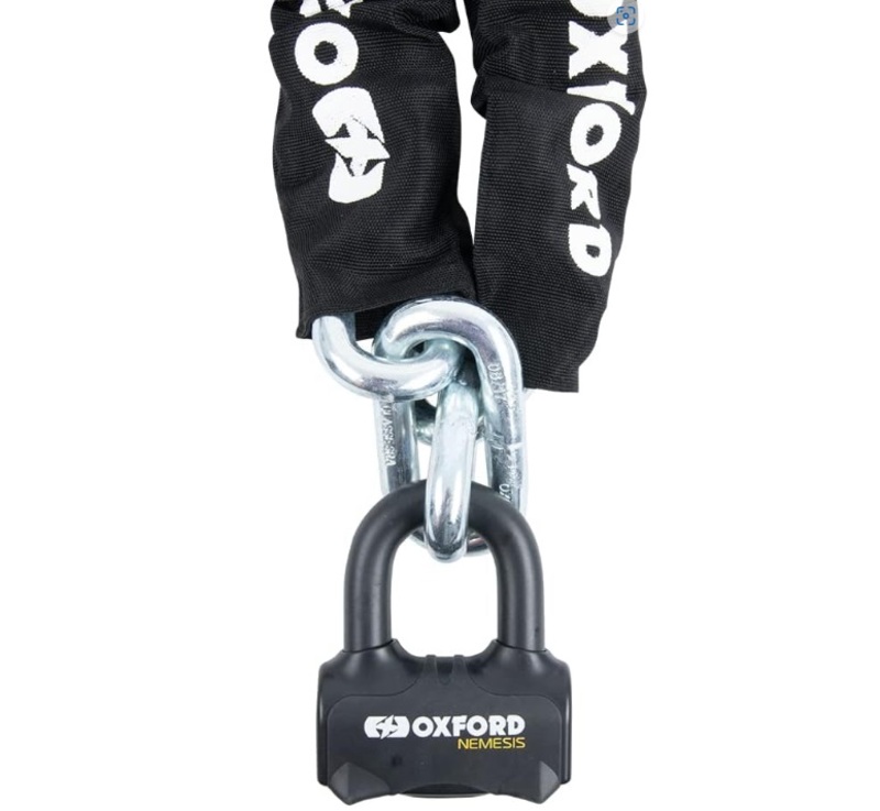 Antivol à chaîne Oxford Nemesis 16mm avec chaîne de 1,2m
