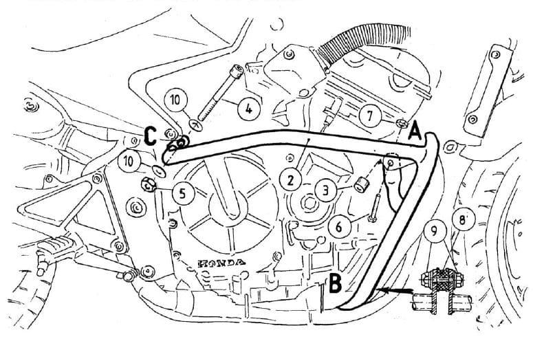 Engine guard black for Honda CBF 600 (04-07) Hepco & Becker