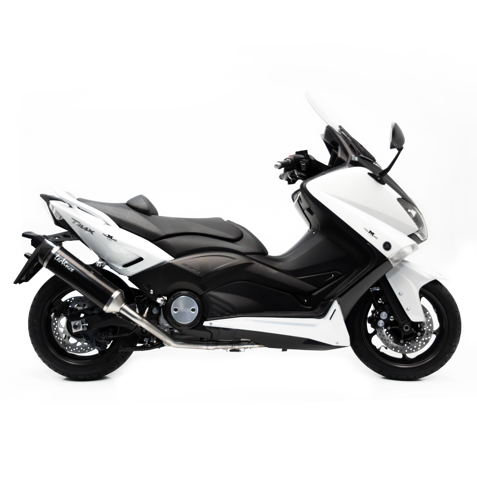 LeoVince Système d?èchappement SBK Nero Evo 2, acier inoxydable, système complet pour Yamaha T-MAX 530 (année 12-16)