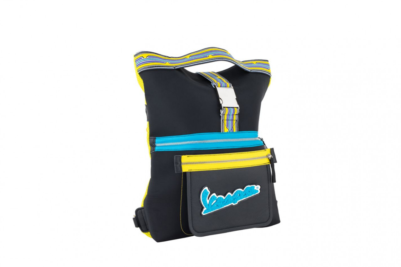 Sac Vespa avec fonction sac à dos "V-Stripes" - Noir