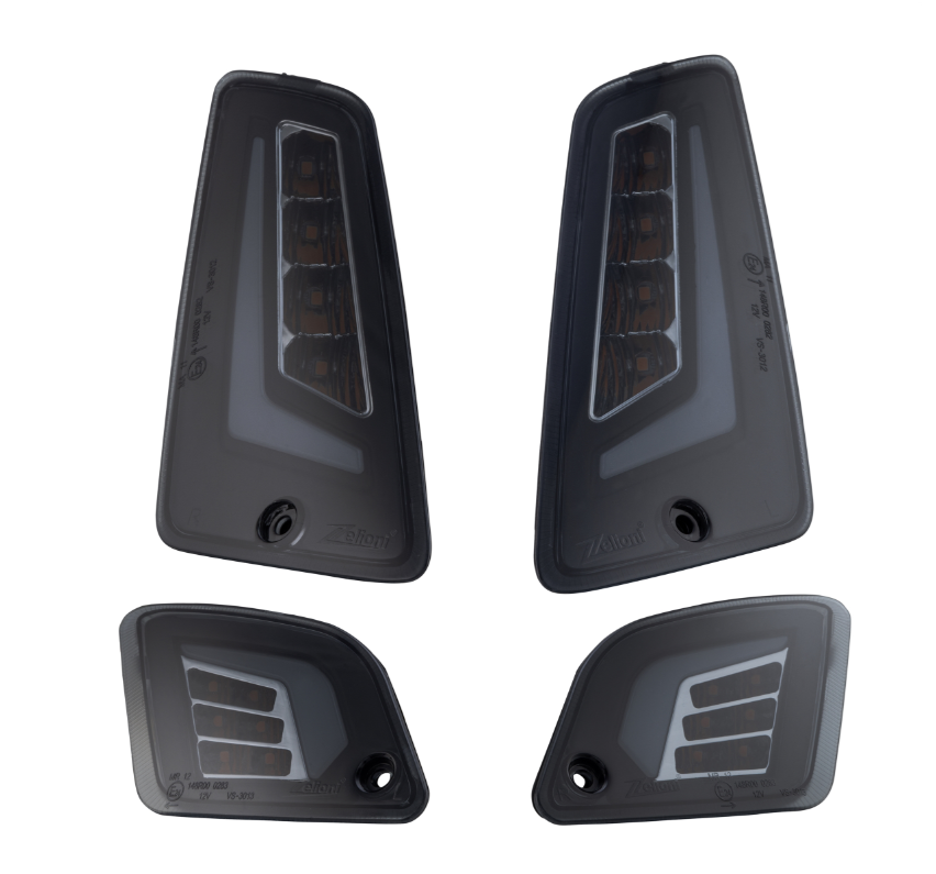 Blinker Kit ZELIONI vorne & hinten für Vespa GTS/​GTS Super/​GTV 125-300ccm, getönt