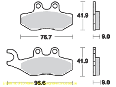 TRW Brake pad set, organic, with ABE, MCB744