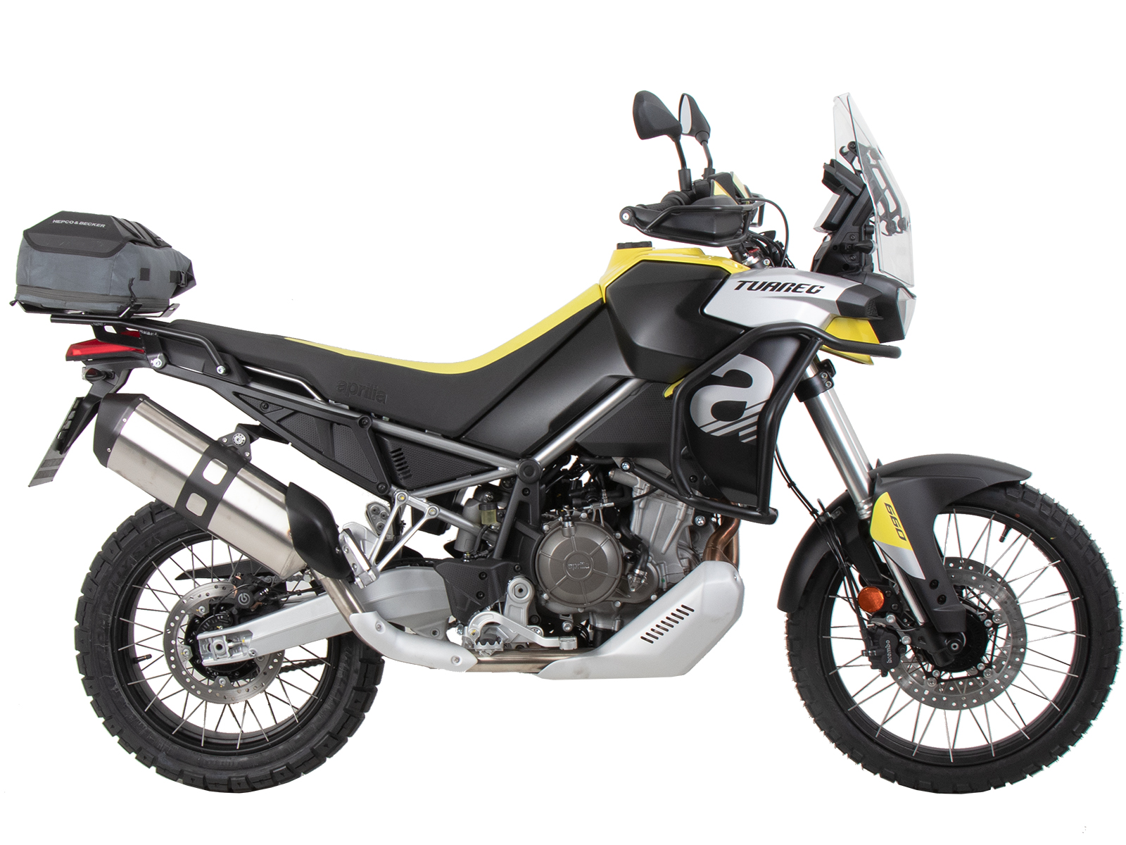 Gepäckbrückenverbreiterung schwarz für Aprilia Tuareg 660 (22-24) Hepco & Becker