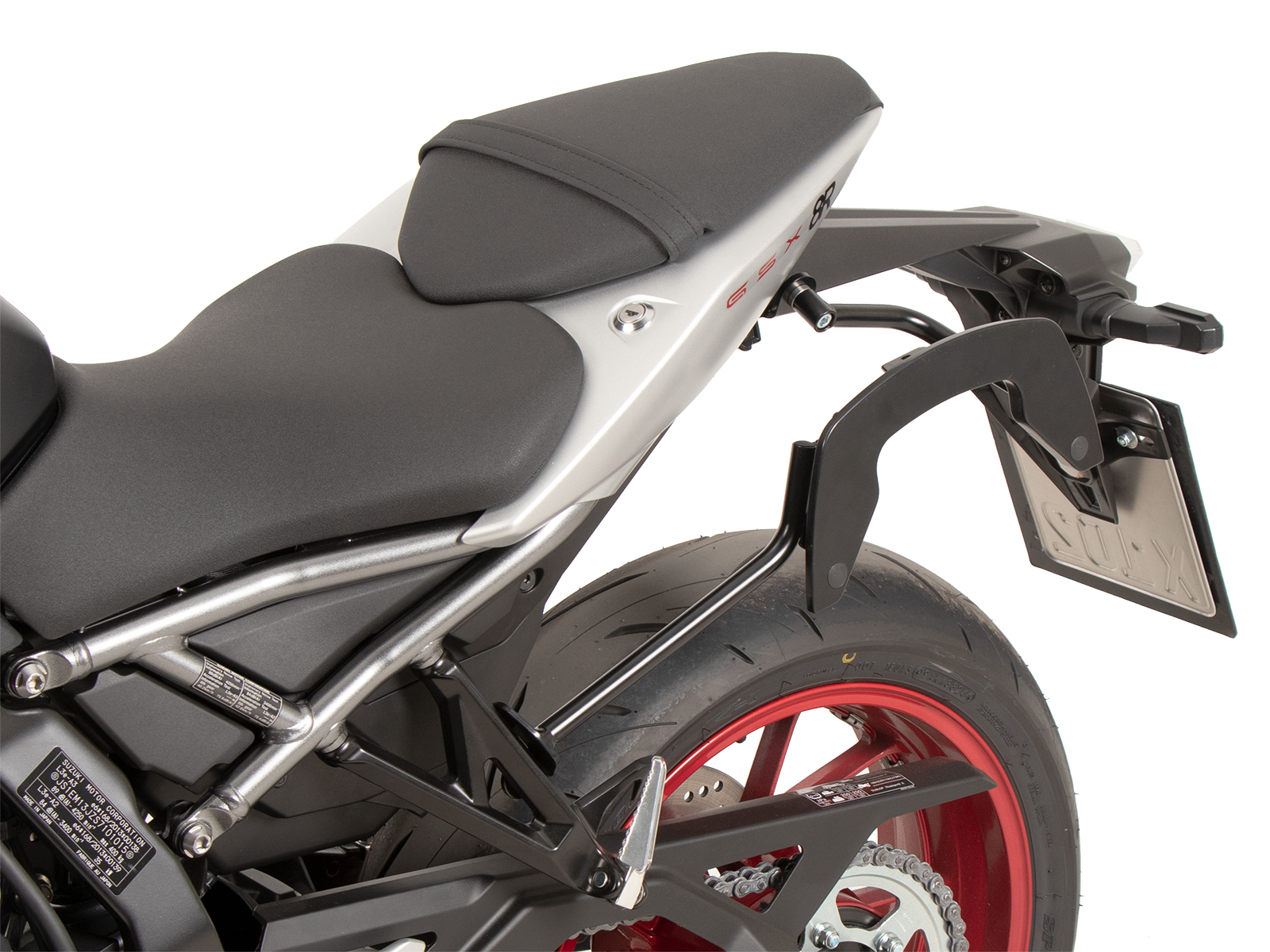 Supports latéraux C-Bow noirs pour Suzuki GSX-8R (24- ) Hepco & Becker