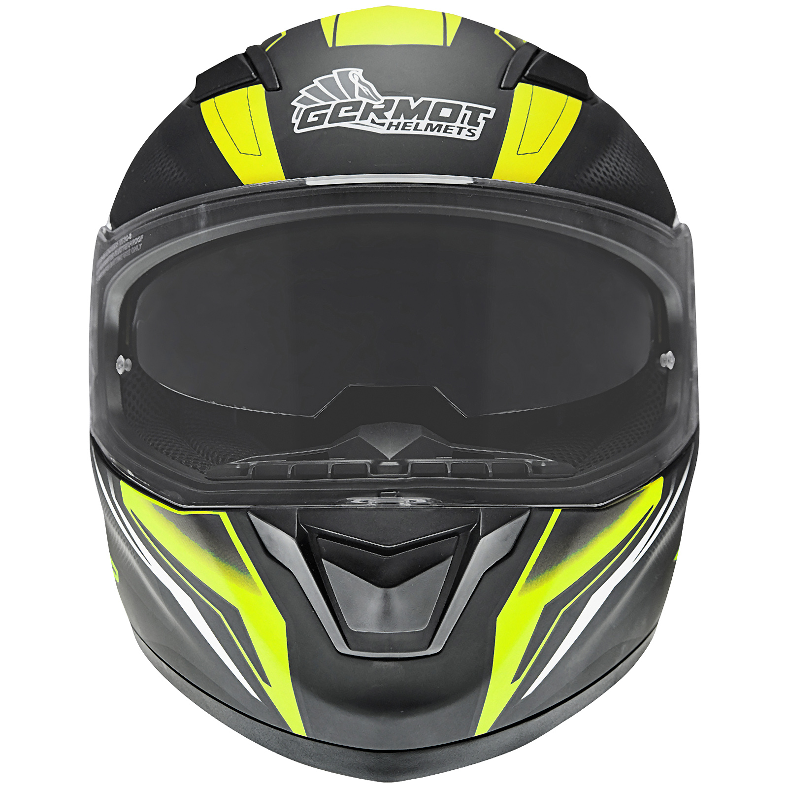 Germot GM 330 integraalhelm, mat zwart/fluo geel