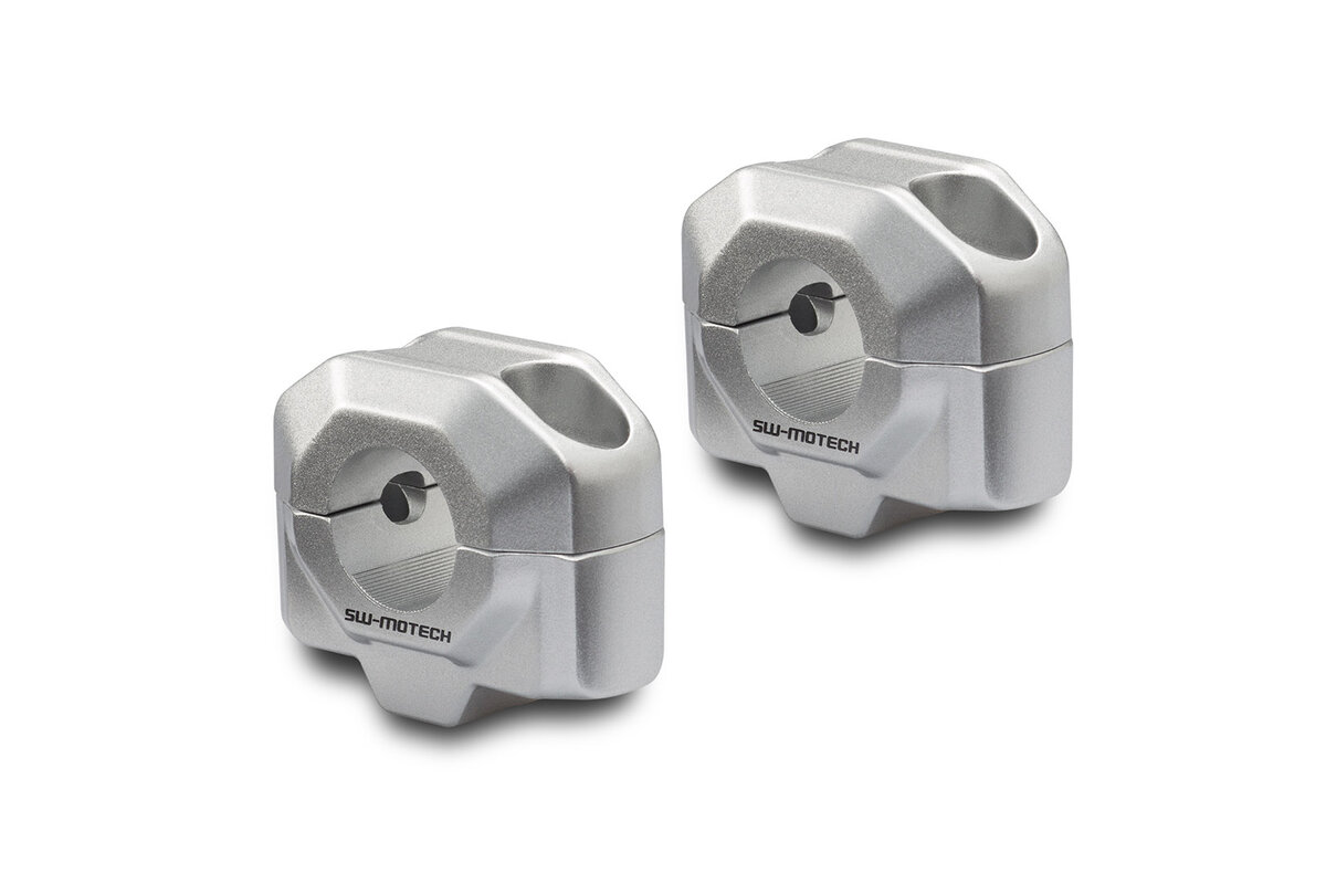 SW-Motech Lenkererhöhung, silber für Ø 22 mm Lenker, H=20 mm für Moto Guzzi V7 III (17-18)