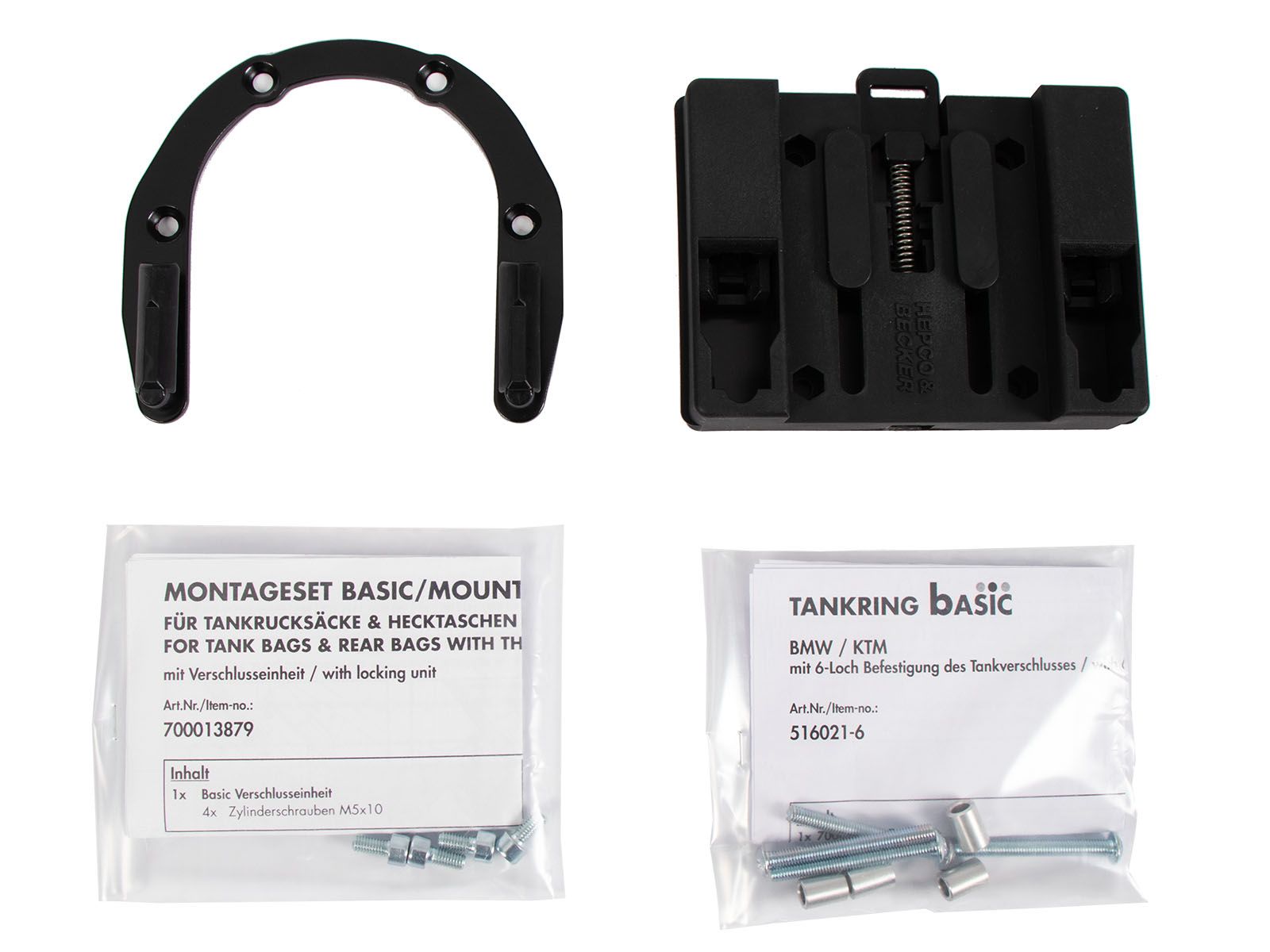 Anneau de réservoir Basic avec unité de fermeture de la sacoche de réservoir pour BMW F 750 GS Hepco & Becker