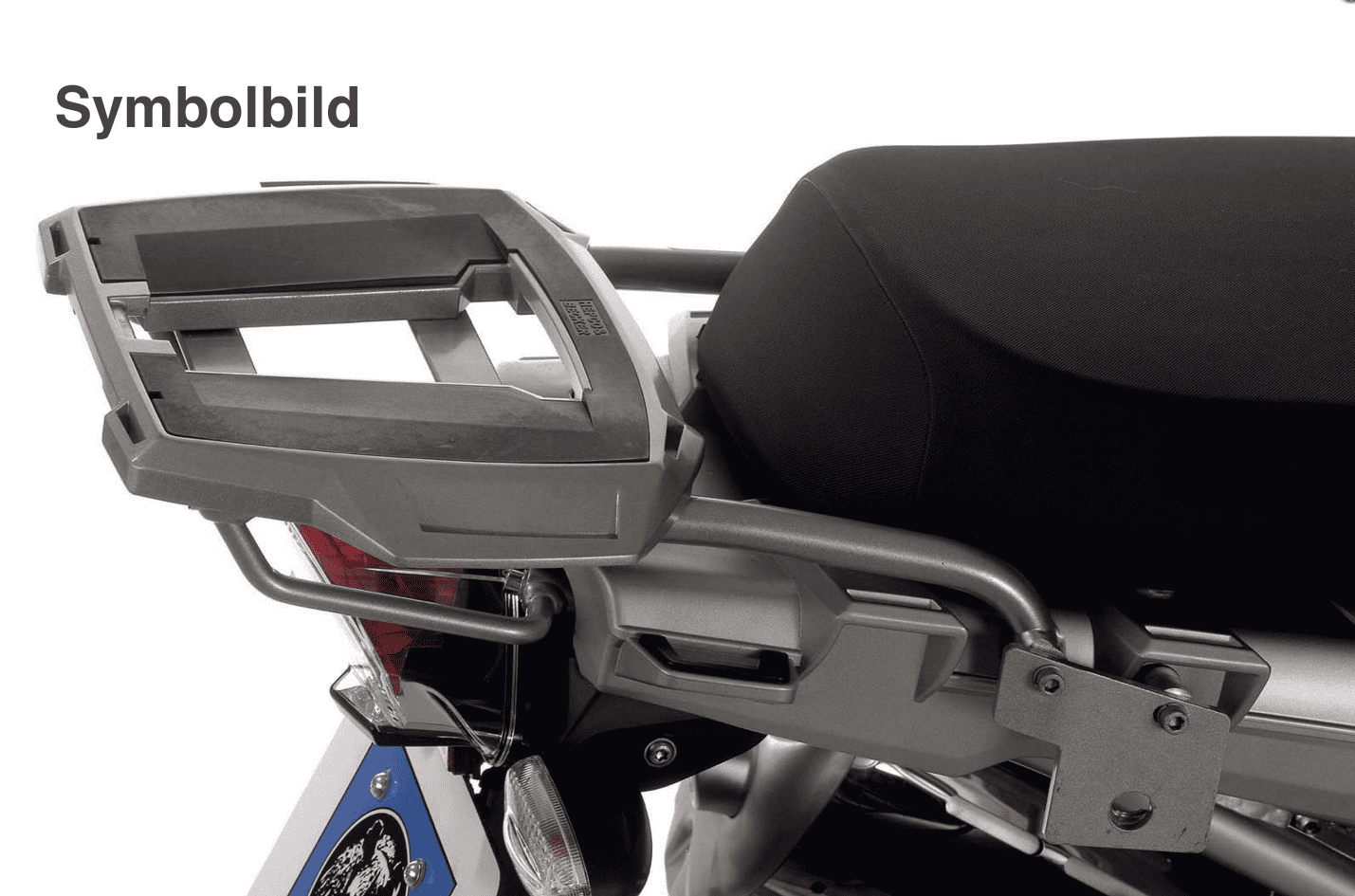 Alurack Topcase-Träger schwarz für Kombination ohne Original-Gepäckbrücke für BMW R 1200 GS (08-12)