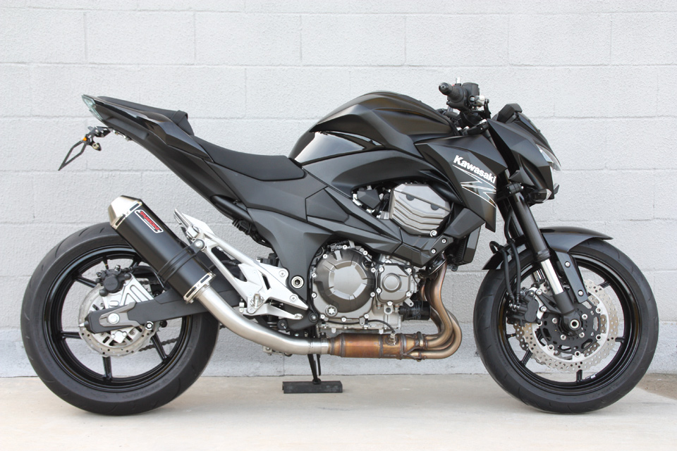 Takkoni achterdemper Kawasaki Z 800 e, roestvrij staal, E-goedgekeurd