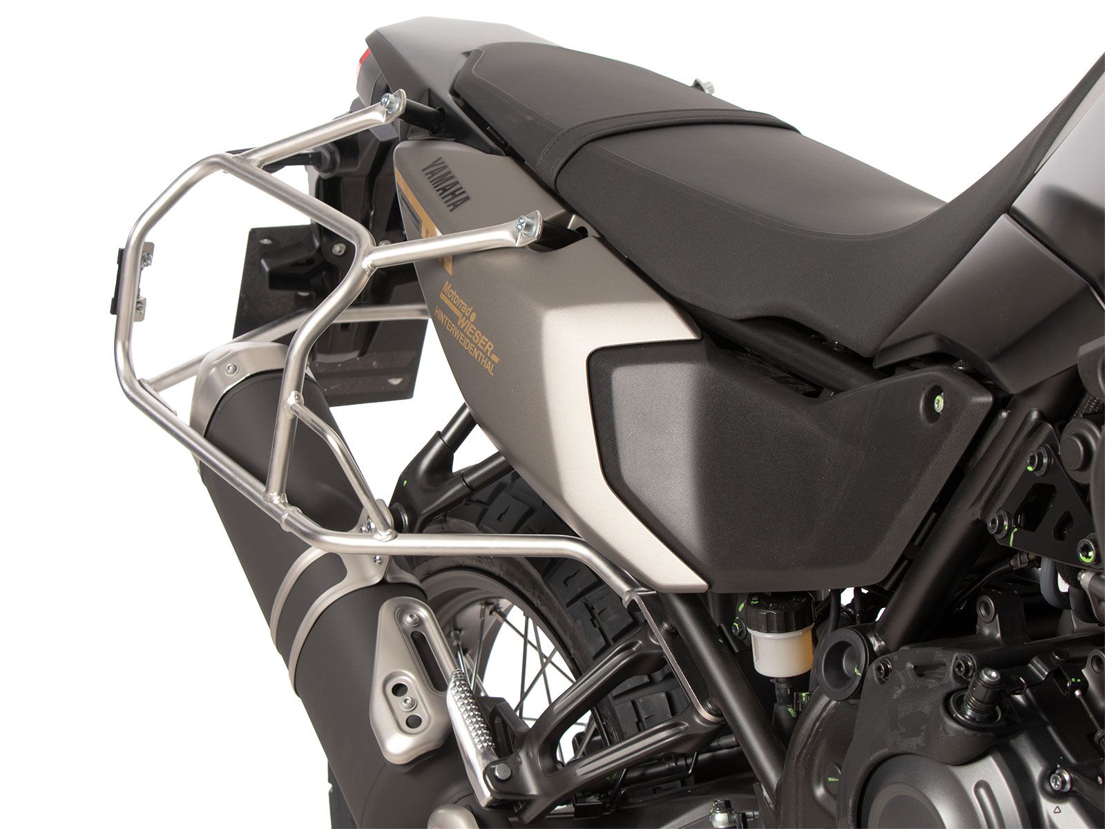 Zijkoffer uitsnijding roestvrij staal voor Xplorer uitsnijding koffer voor Yamaha Ténéré 700 (25-)