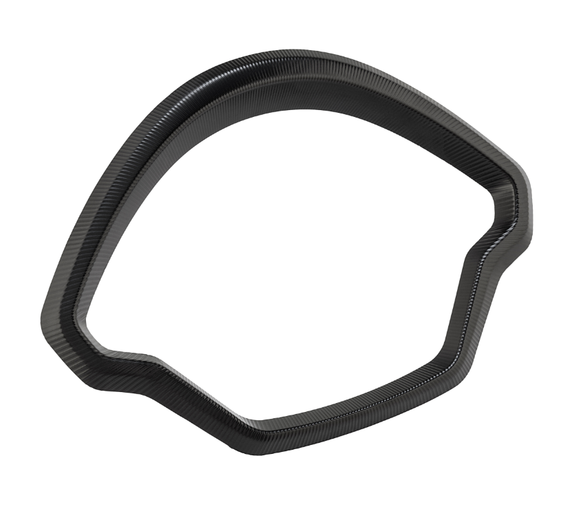 Decoratieve ring snelheidsmeter voor Vespa GTS/GTS Super 125/300cc (`22-), aluminium, zwart geanodiseerd