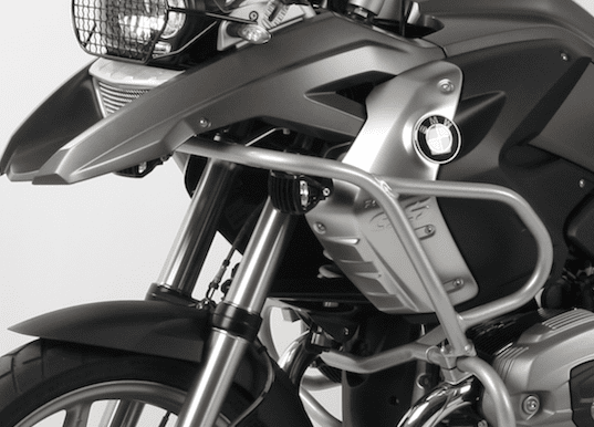 Zilveren tankbeschermer voor BMW R 1200 GS (08-12) Hepco & Becker