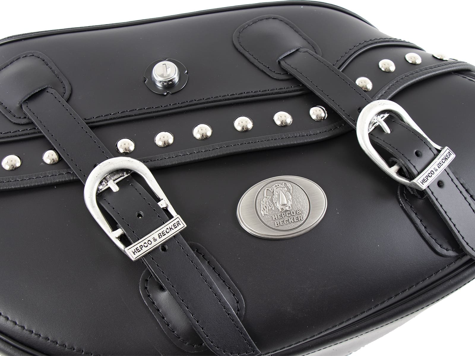 Jeu de sacoches de selle Buffalo Big Custom noir pour support C-Bow Hepco & Becker