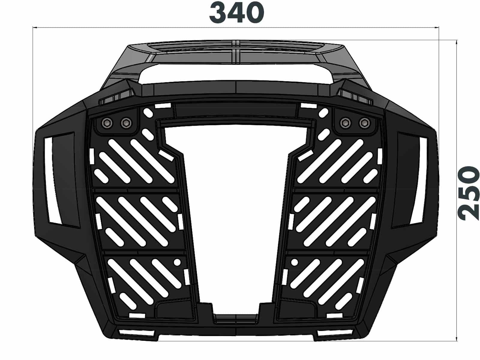 Aluminium topkoffer zwart voor BMW F 850 GS Adventure Hepco & Becker