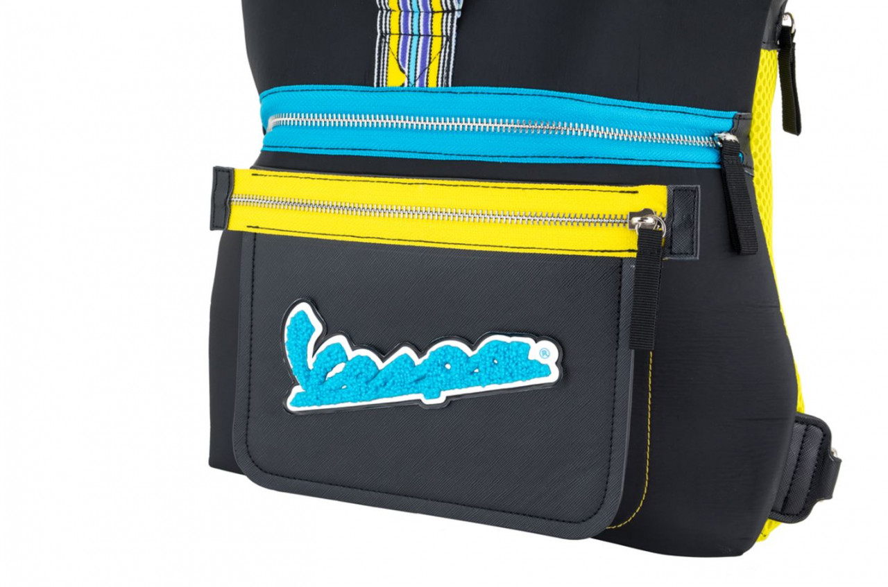 Sac Vespa avec fonction sac à dos "V-Stripes" - Noir