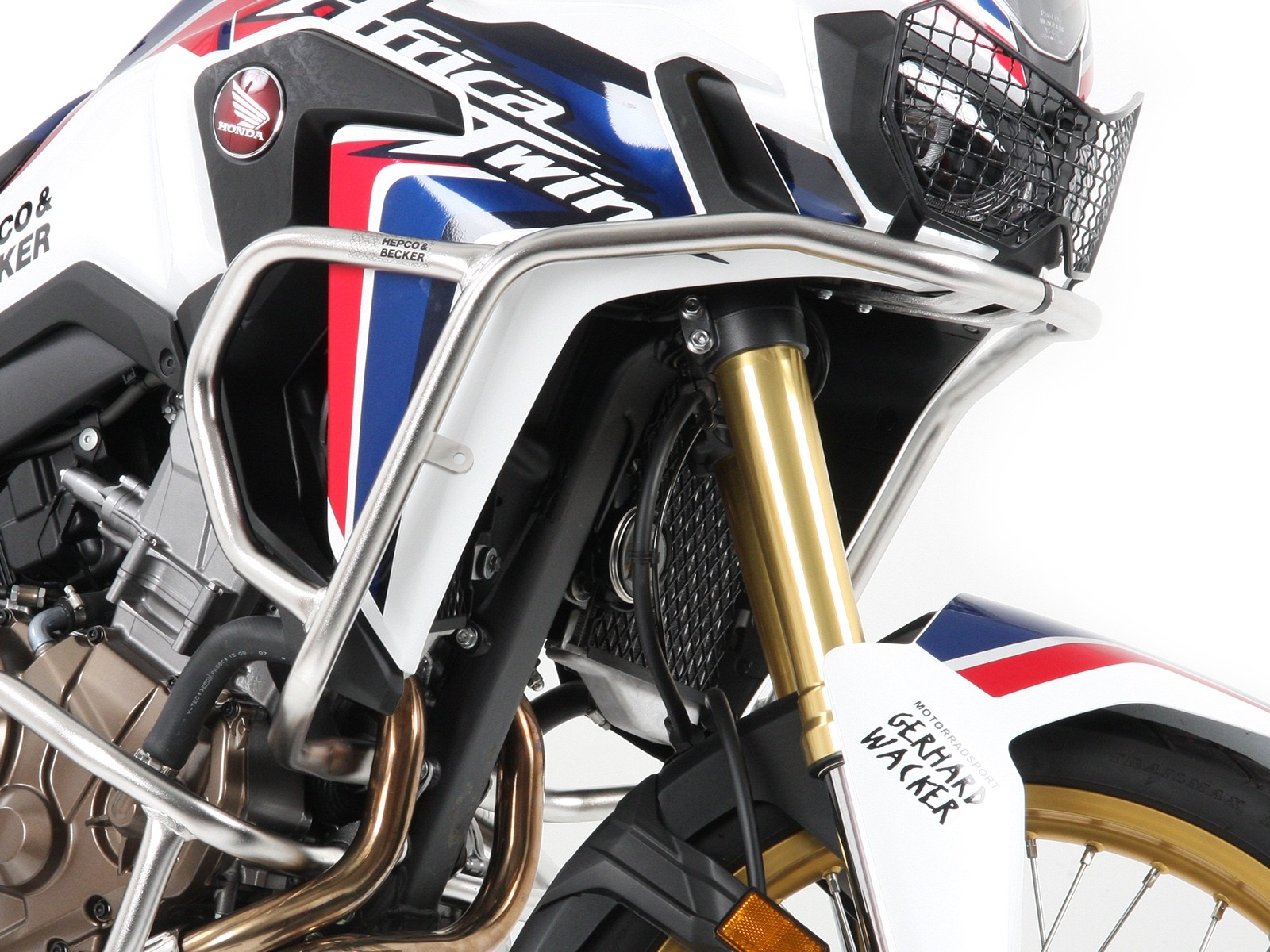 Arceau de protection du réservoir en acier inoxydable pour Honda CRF 1000 Africa Twin (18-19) Hepco & Becker