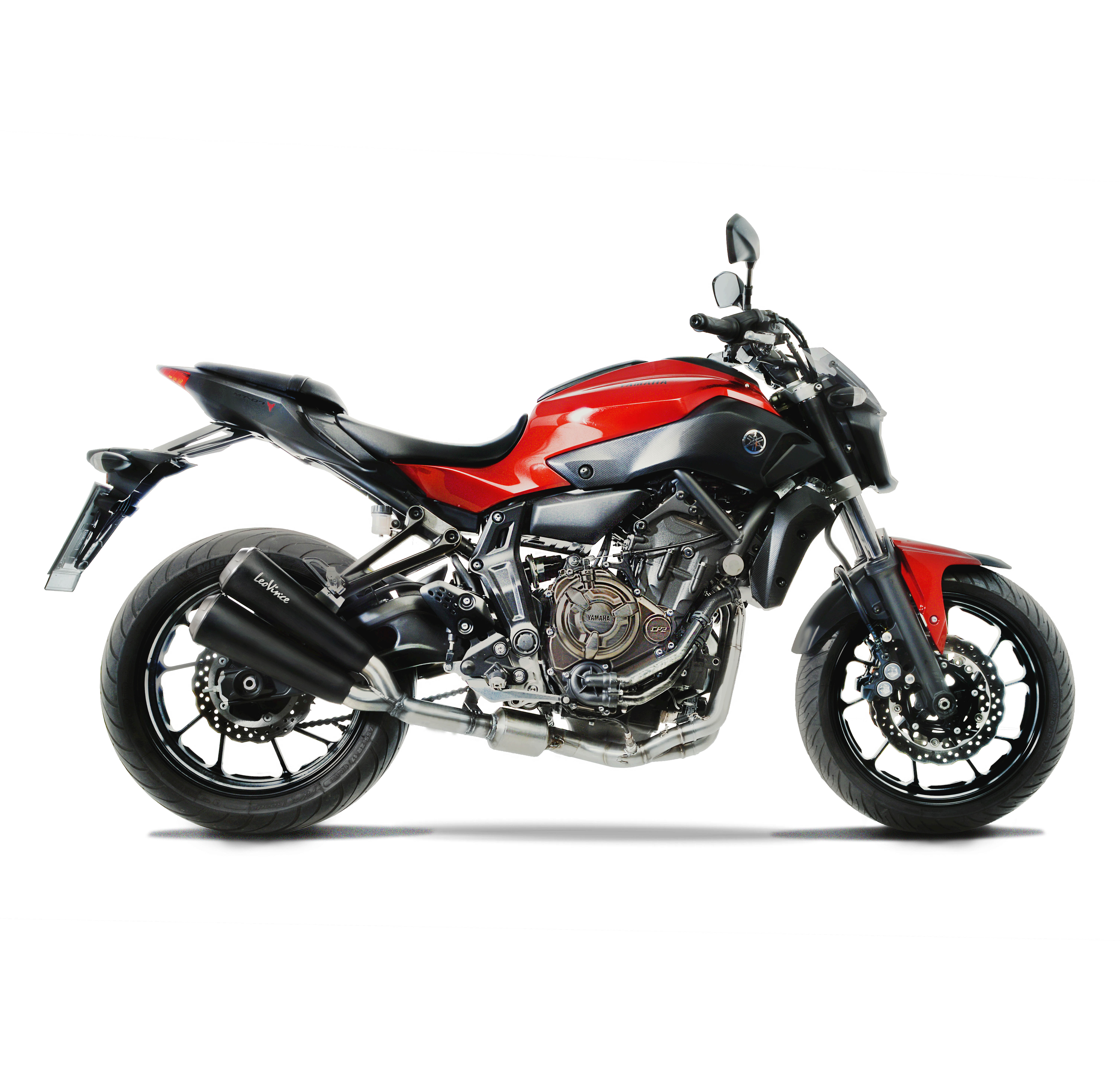 LeoVince système d?èchappement GP Duals, acier inoxydable, système complet pour Yamaha MT-07 (14-20), Euro4