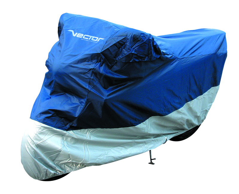 VECTOR Abdeckplane Innen-/Außen für Motorrad/Scooter – Blau/Silber - 2XL