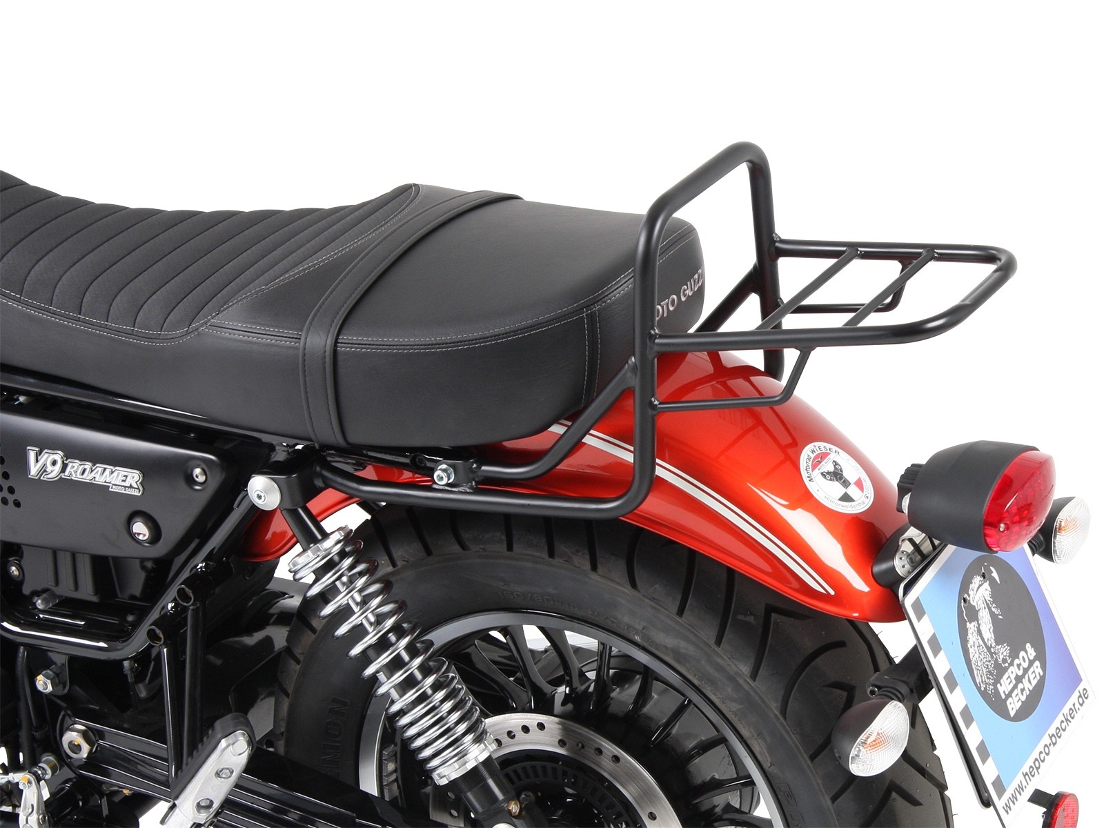 Buisvormig bagagerek Topca drager chroom voor V 9 Bobber (Bj.17-) model met lange zit
