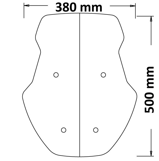 Windschild stark getönt für Honda ADV 350 (22-24)
