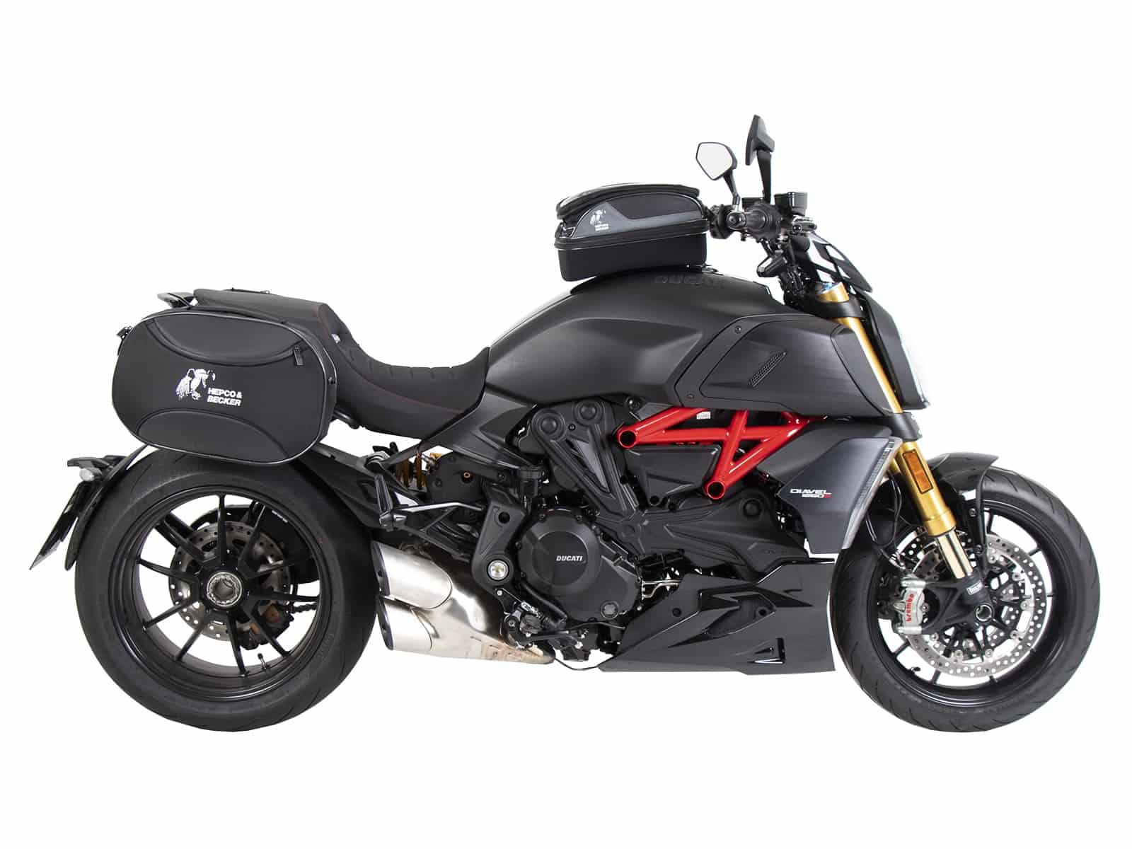 Anneau de réservoir Basic avec unité de fermeture de la sacoche de réservoir pour Ducati Diavel 1260 /S (19-22) Hepco & Becker
