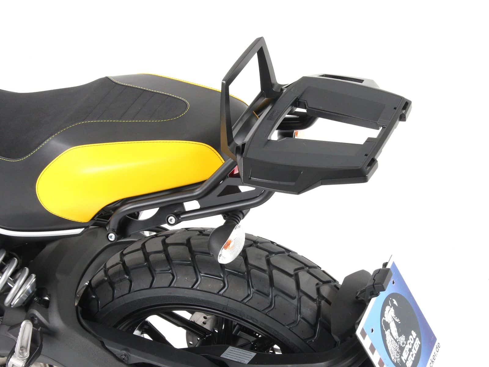 Alurack Topcaseträger schwarz für Ducati Scrambler 800 (15-18) Hepco & Becker
