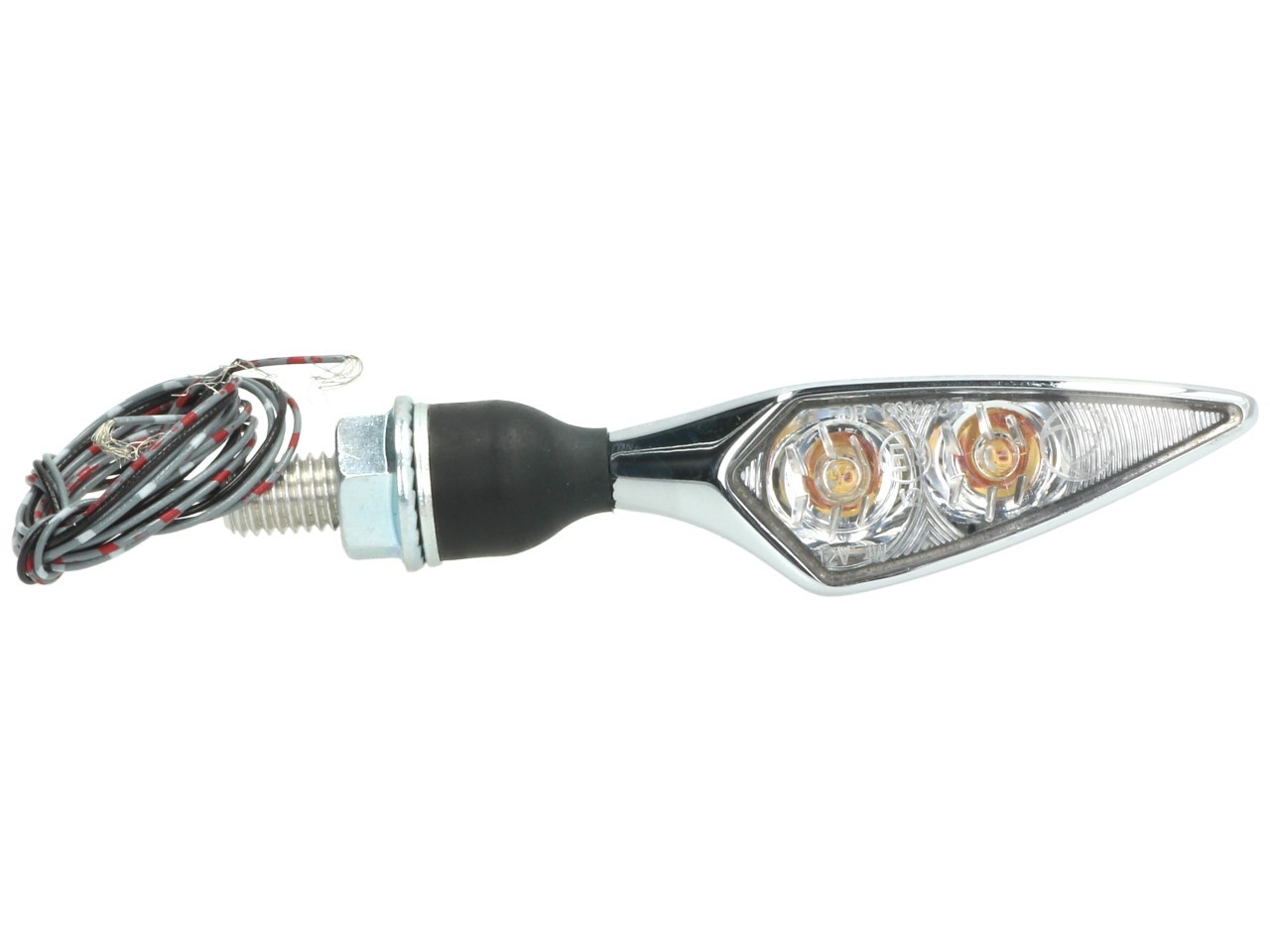 Kellermann Blinker, Rück- und Bremslicht, Rhombus DF, Stahl, LED, HR, 12 V, chrom glänzend, M8x20