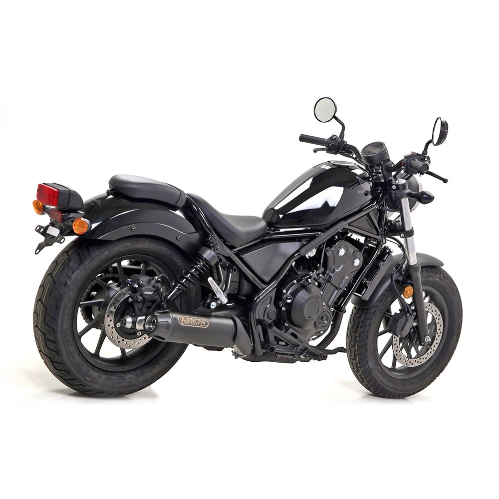 ARROW Échappement REBEL Sip-On inox noir pour Honda CMX500 Rebel année modèle 2017-2022
