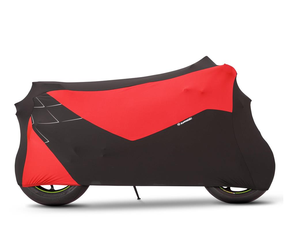 Bâche de protection moto rouge/noire originale Kawasaki