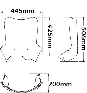 Windschutzscheibe ADV Typ Hochschutz für BMW F 800 GS (12-18), rauchgrau