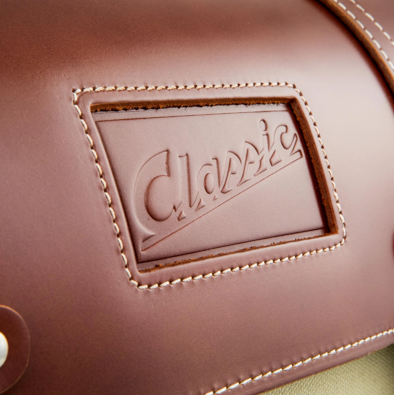 Valise en cuir "Classic" pour Vespa, cuir/canvas