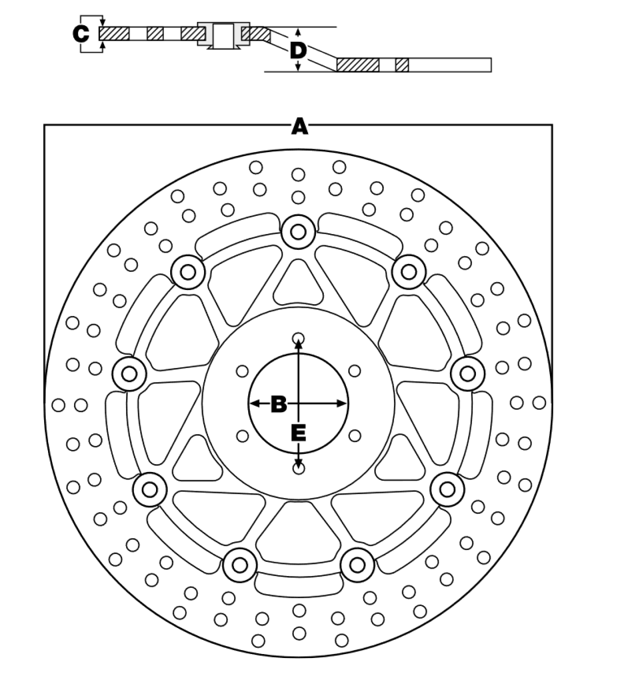 TRW Rear brake disk rigid MST245