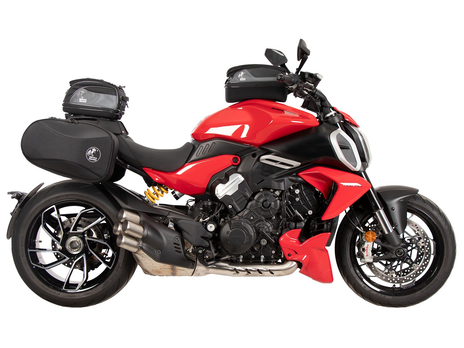 Anneau de réservoir Basic avec unité de fermeture de la sacoche de réservoir pour Ducati Diavel V4 (23-) Hepco & Becker