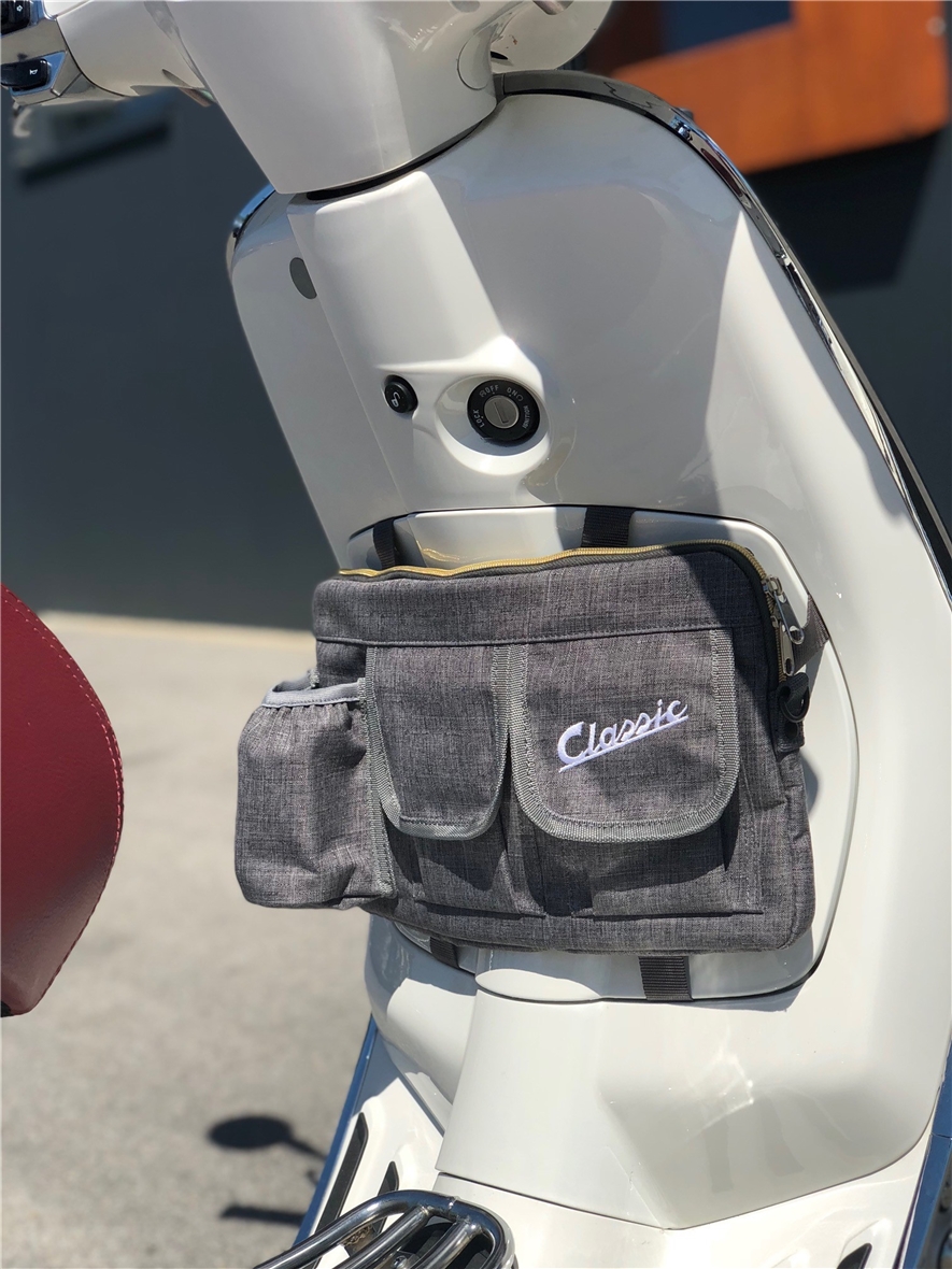 Classic"-tas voor bagageruimte/handschoenkastje Vespa - grijs, nylon