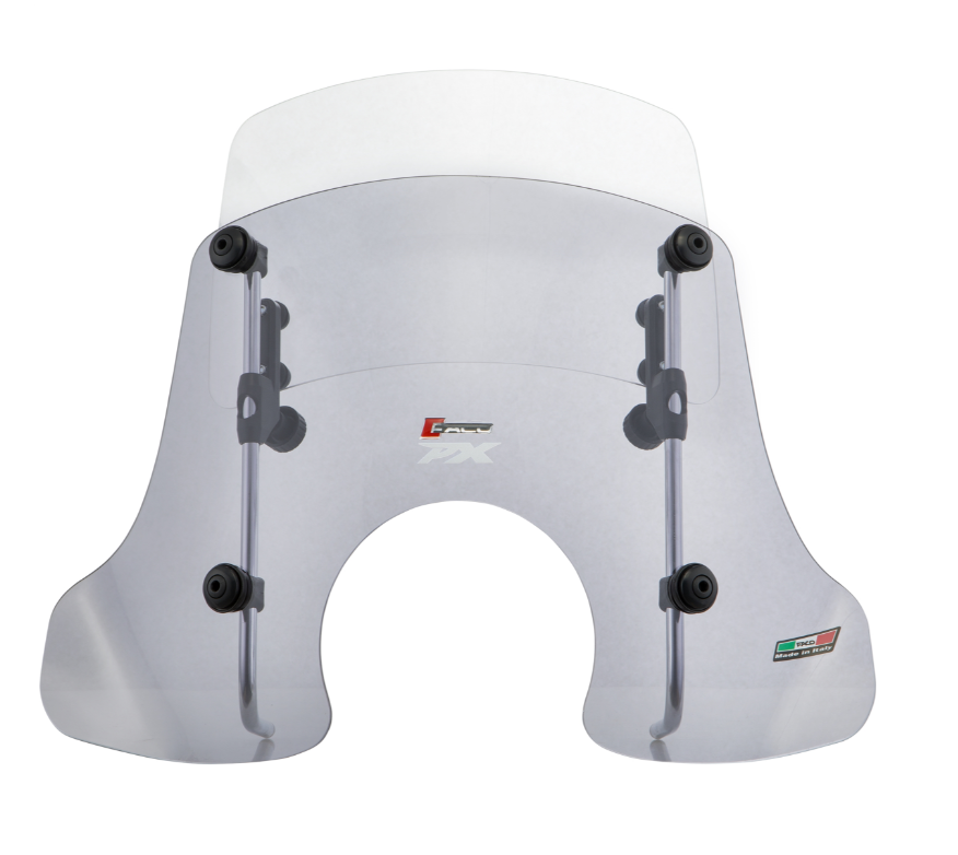 Windschild FACO "Twin-Screen" für Vespa PX 80-200ccm, getönt