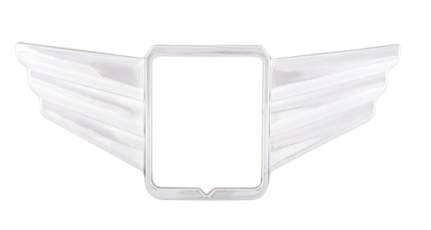 Ailes décoratives en cascade pour emblème carré PIAGGIO, Mark II, pour Vespa, aluminium, chromé
