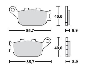 TRW Brake pad set,rear organic, with ABE, MCB634