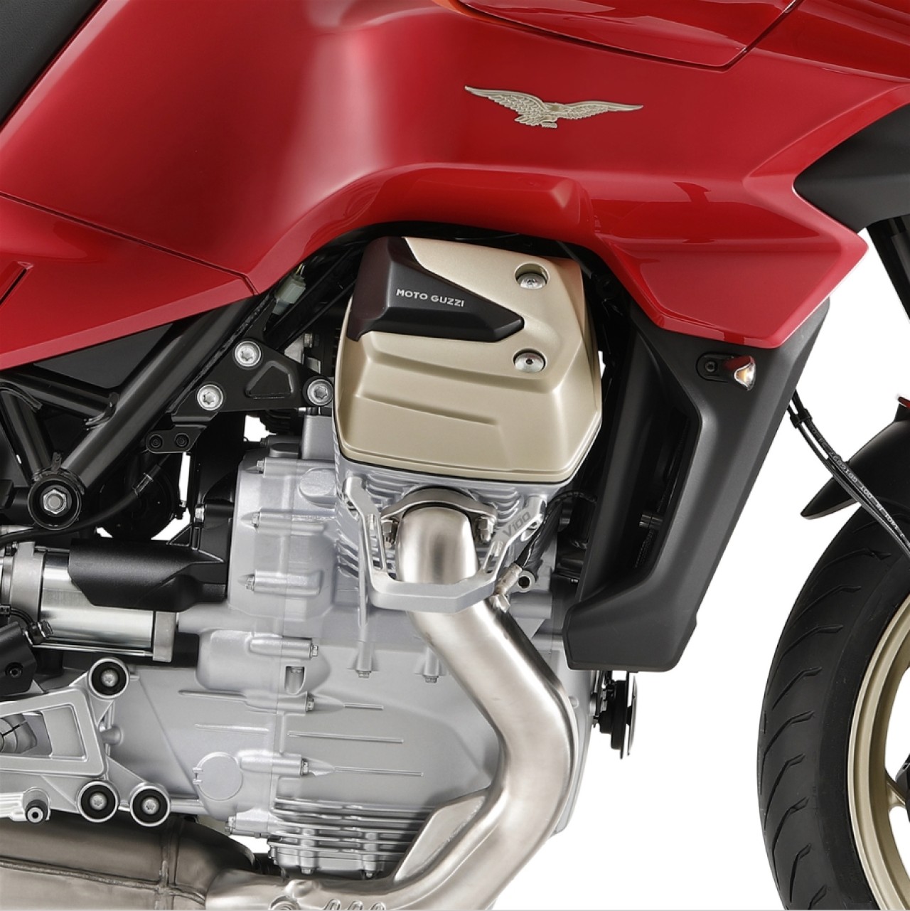 Aluminium Zylinderkopfschutz für Moto Guzzi V100 Mandello / Stelvio