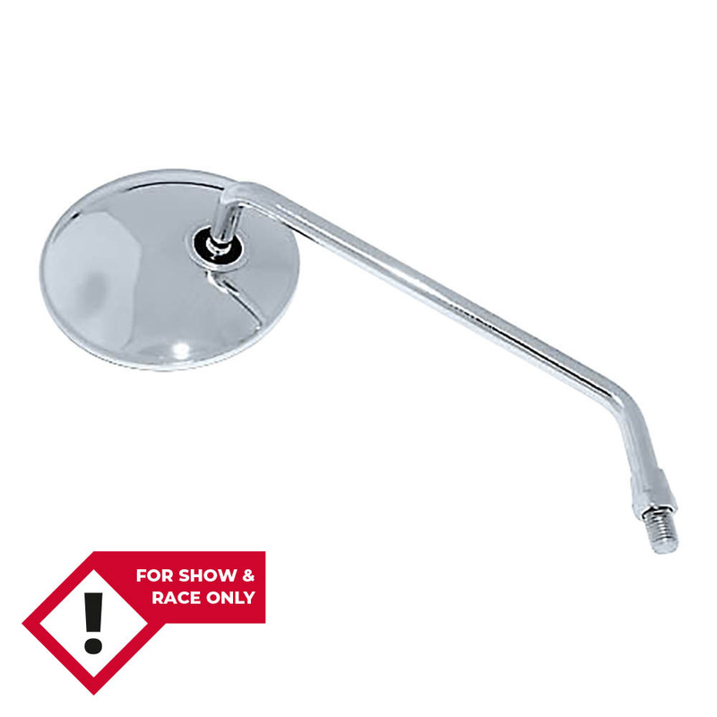 HIGHSIDER smart Rétroviseur de guidon chromé Long Et Rond (1pc)