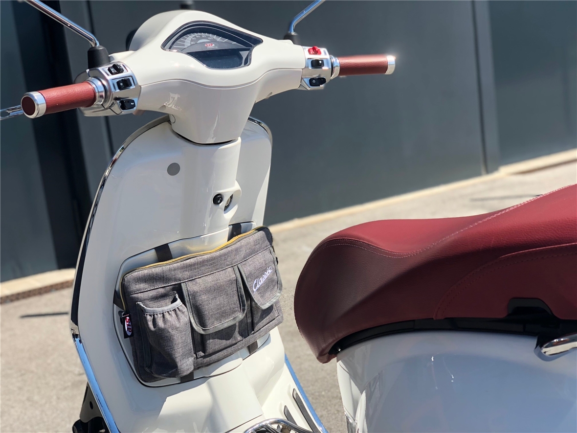 Classic"-tas voor bagageruimte/handschoenkastje Vespa - grijs, nylon