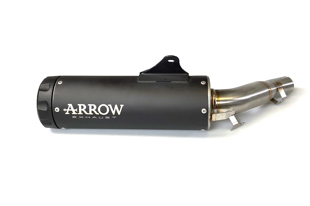 ARROW Uitlaat REBEL DARK Slip-On met zwarte aluminium eindkap voor Honda CMX 1100 Rebel /DCT (21-25)