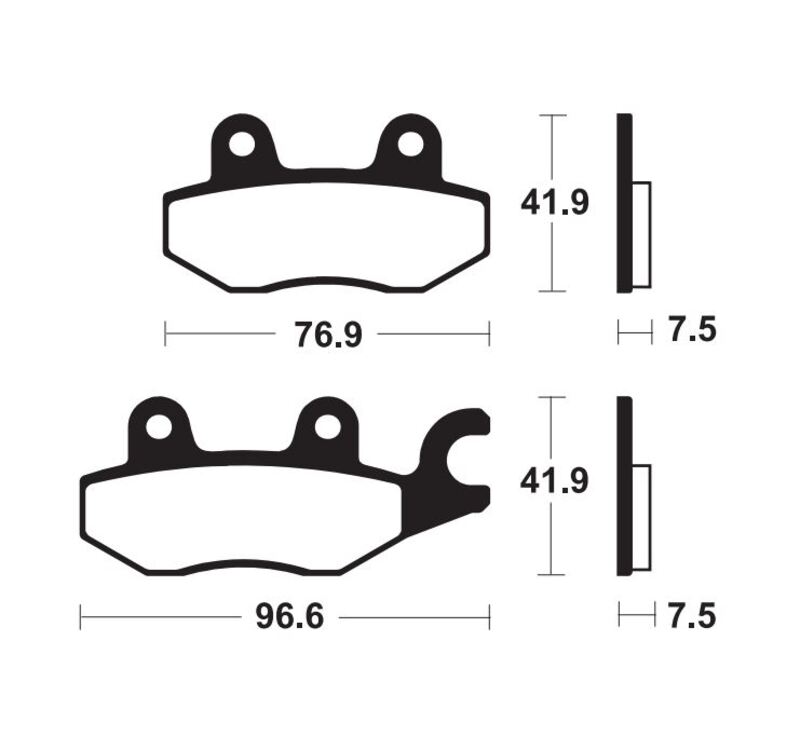 Tecnium Sintered Metal Brake Pads - MF455