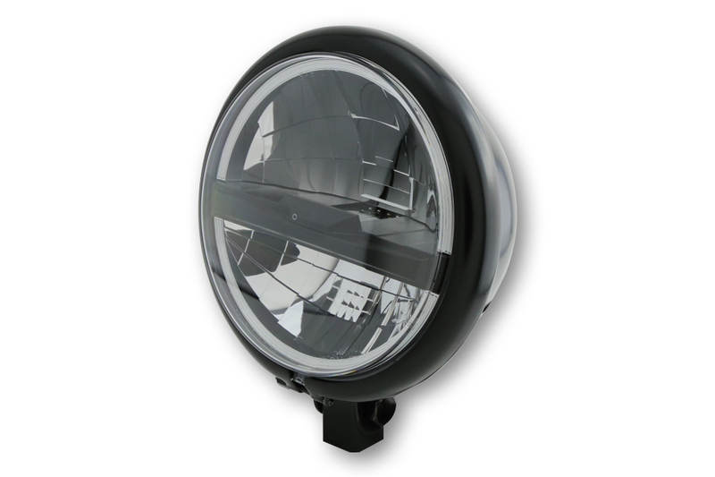 HIGHSIDER pro 5 3/4 Zoll Scheinwerfer Bates Style Typ 5 LED Schwarz Untere Befestigung