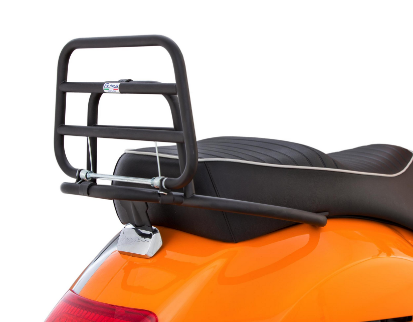 Rear luggage rack for Vespa GTS /GTS Super /GTV /GT 60, 125-300cc, folding, black matt