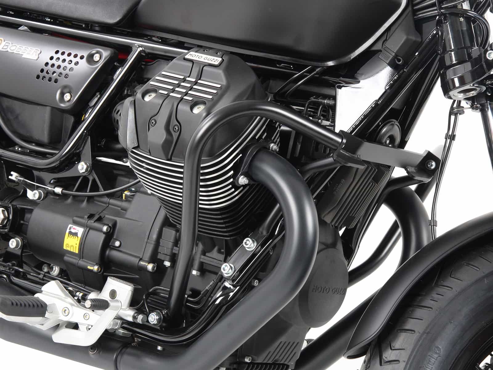 Chroom motorbeschermer voor Moto Guzzi V9 Bobber/Special Edition (21-) Hepco & Becker