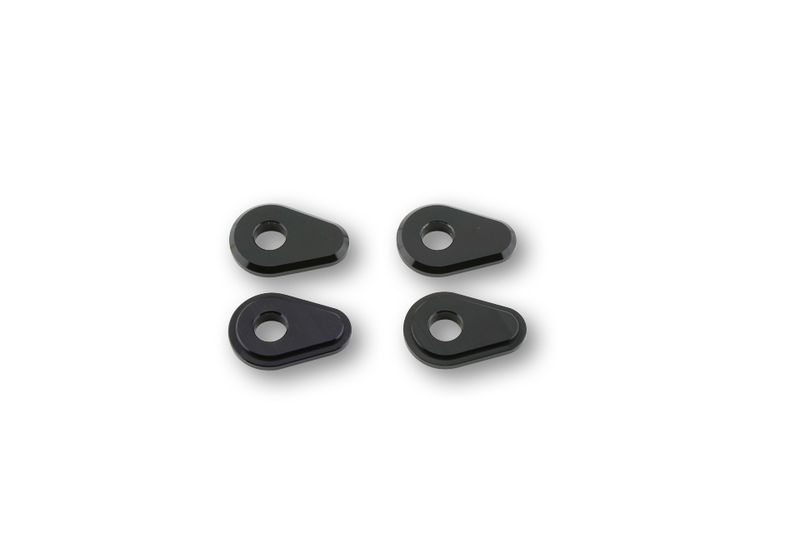 HIGHSIDER smart montageplaten Indy Spacer Zwart Aluminium, Voor Yamaha
