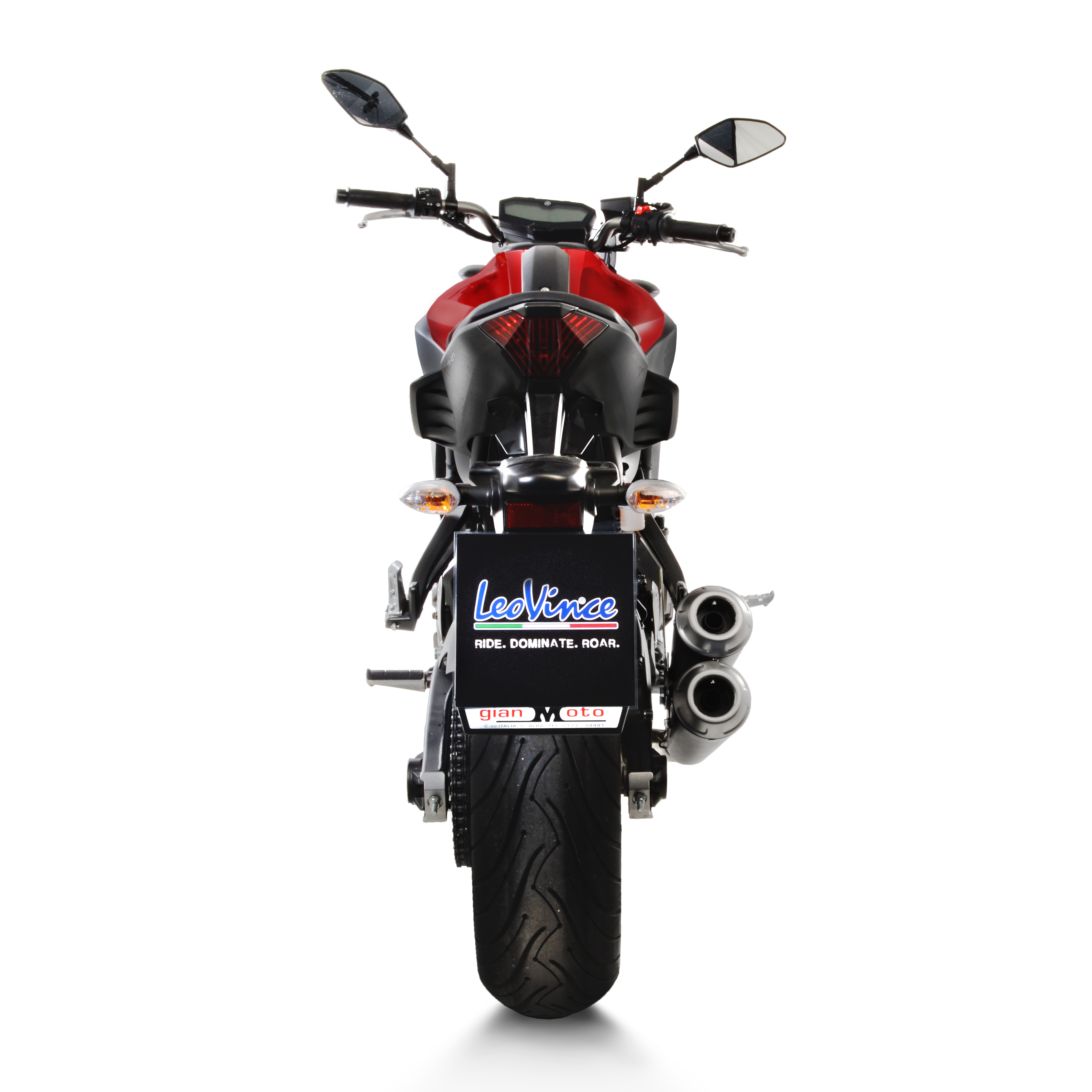 LeoVince système d?èchappement GP Duals, acier inoxydable, système complet pour Yamaha MT-07 (14-20), Euro4