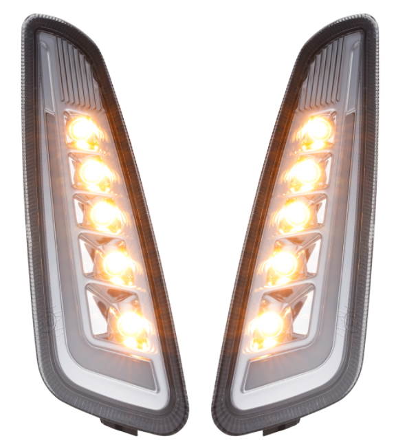 Richtingaanwijzerset voor & achter voor Vespa Primavera/Sprint 125-150cc 2T/4T AC, getint