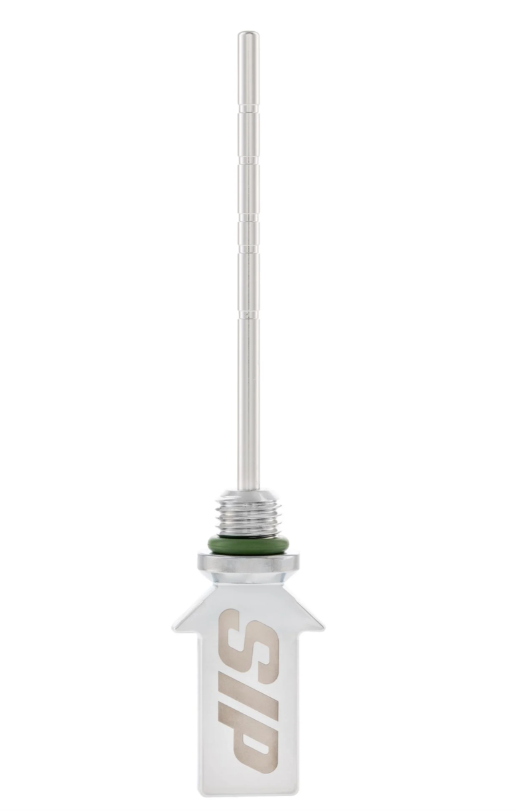 Oil dipstick transmission oil, chrome