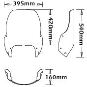 Vergroot windscherm Air Flow type voor BMW R 1100 GS (94-99), zwaar getint
